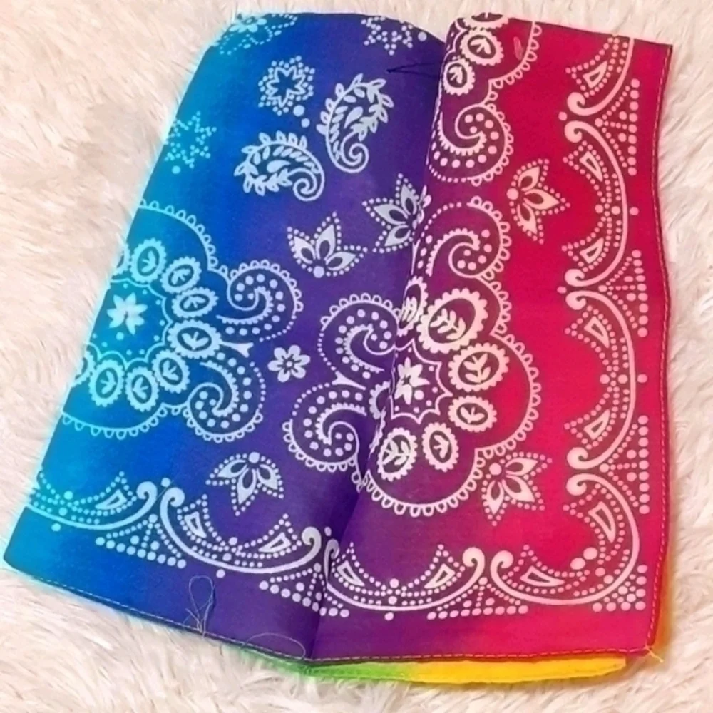 Classic Paisley Print Sherbert Tie-Dyed Bandana